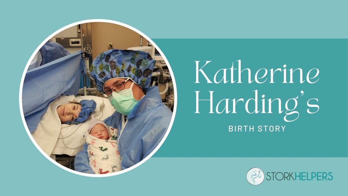 Katherine Harding, her husband and baby
